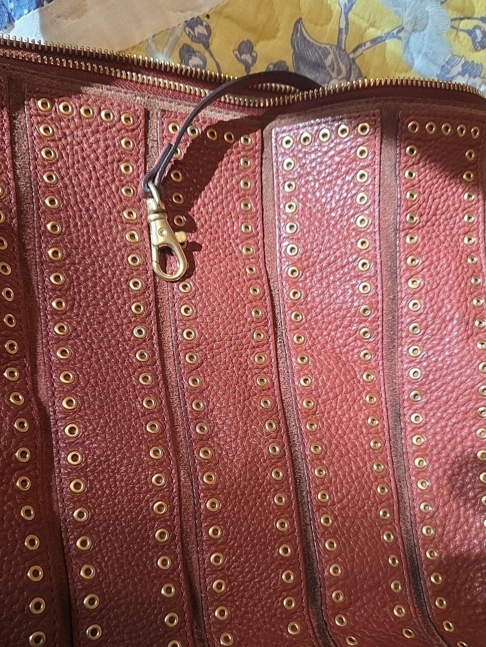 Michael Kors Brooklyn Leather Grommet Shoulder Bag - Picture 10 of 11